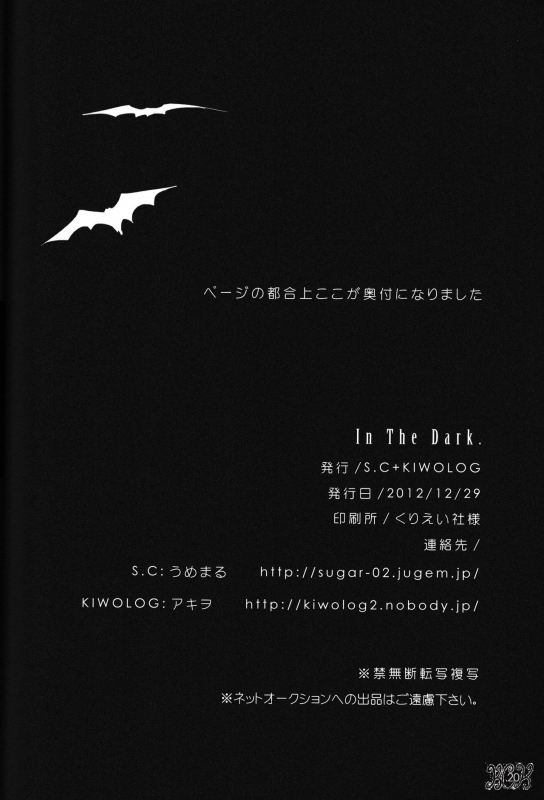 [S.C+KIWOLOG (Umemaru, Akiwo)] In The Dark (Durarara!!) [Japanese]_19