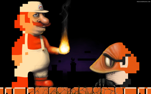 goomba+mario+piranha plant