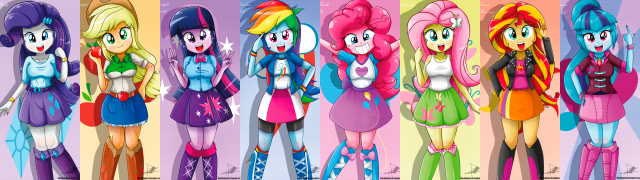 applejack+fluttershy+pinkie pie+rainbow dash+rarity+sonata dusk+sunset shimmer+twilight sparkle