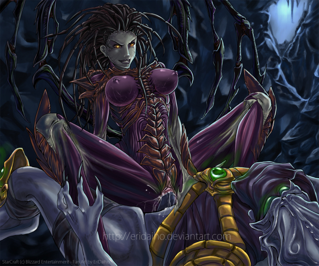 protoss+sarah kerrigan+zeratul+zerg
