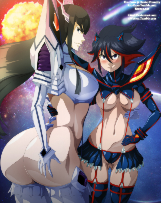 junketsu+kiryuuin satsuki+matoi ryuuko+satsuki kiryuuin+senketsu