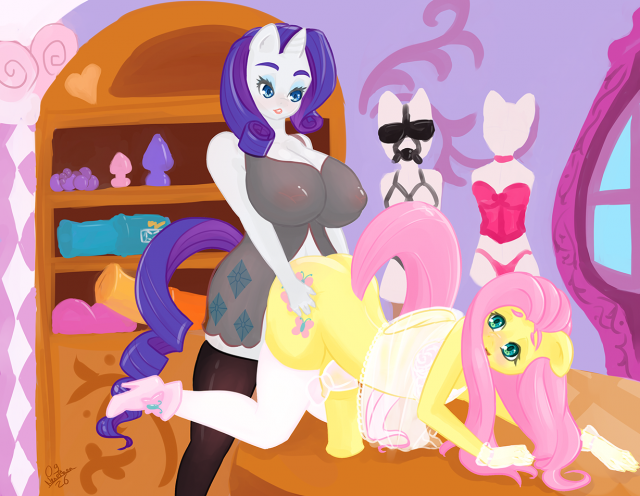 fluttershy (mlp)+rarity (mlp)