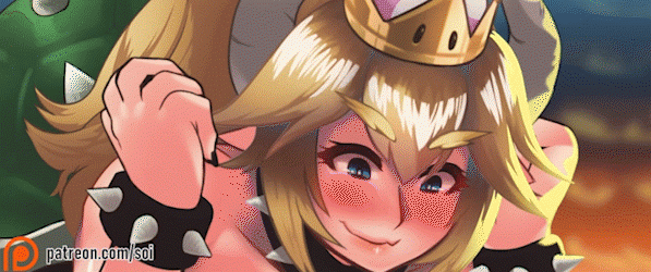 bowsette+mario