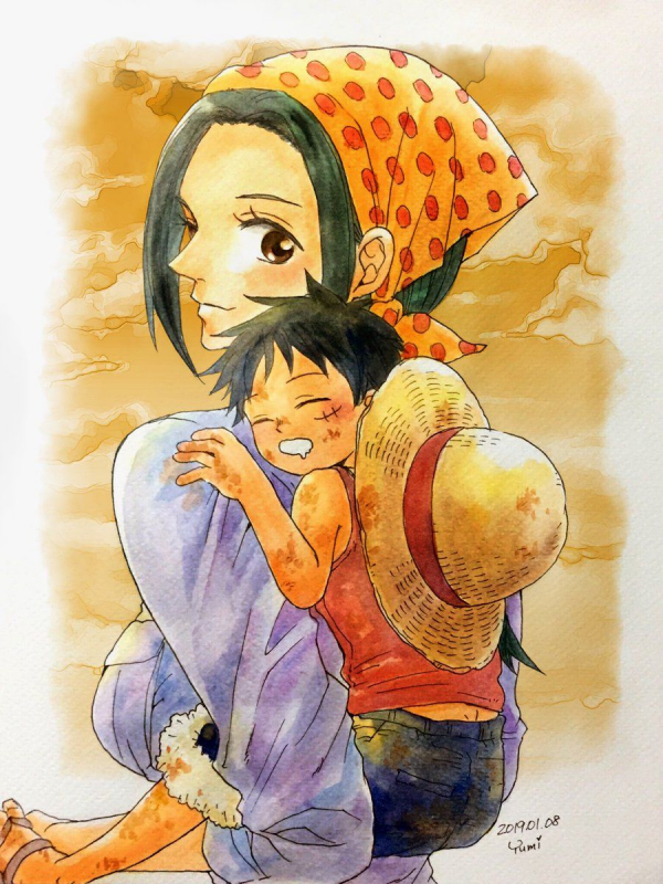 makino (one piece)+monkey d luffy
