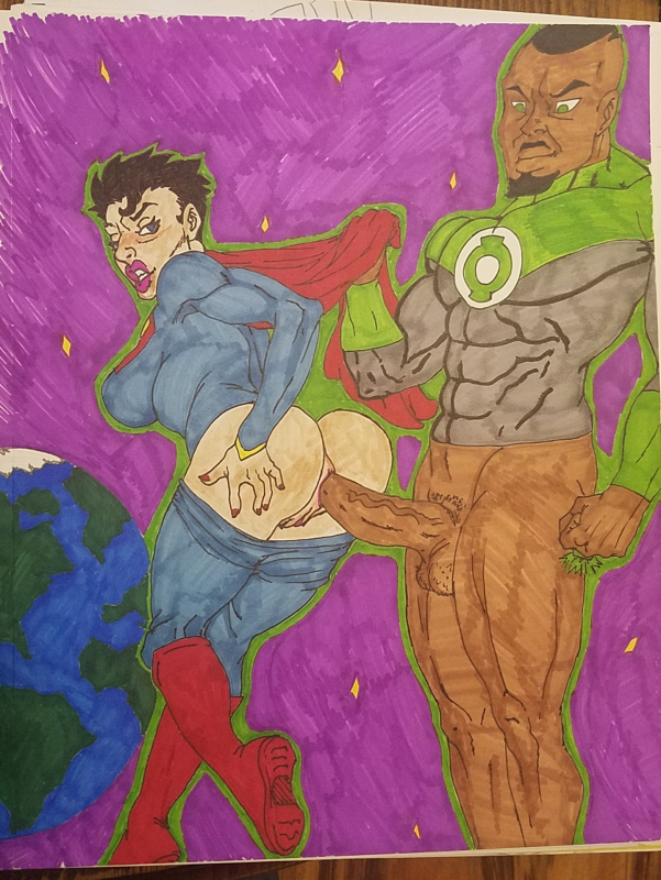 clark kent+green lantern+john stewart+superwoman