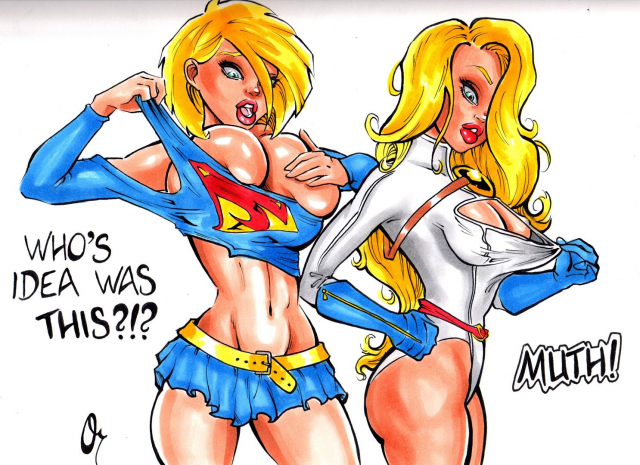 power girl+supergirl