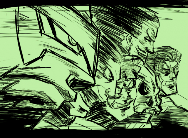 guy gardner+hal jordan+kyle rayner+sinestro+thaal sinestro