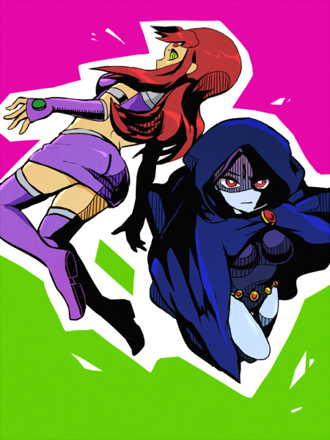 raven (dc)+starfire