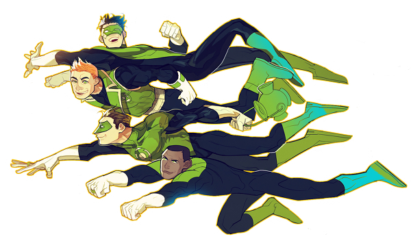 guy gardner+hal jordan+john stewart+kyle rayner