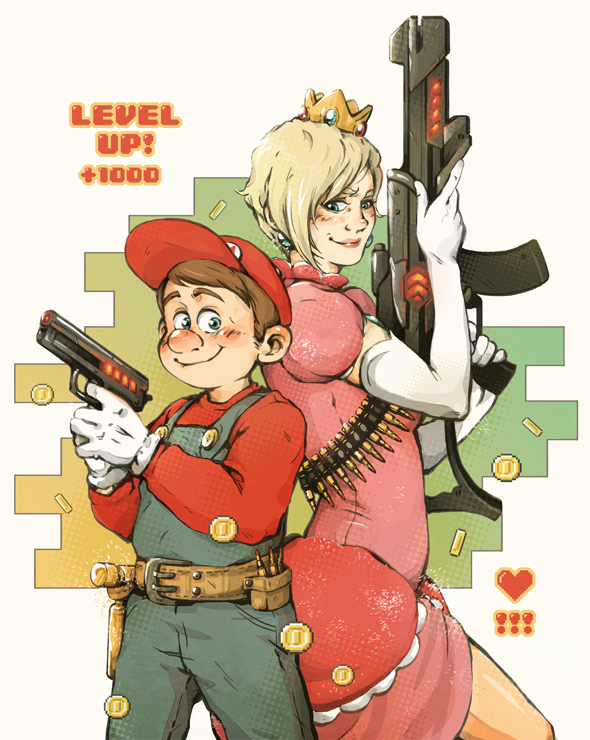 fix-it felix jr+mario+princess peach+tamora jean calhoun