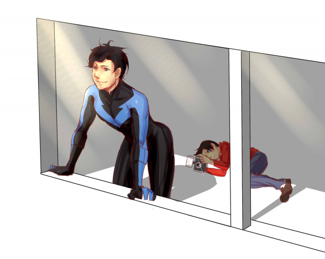 dick grayson+nightwing+tim drake