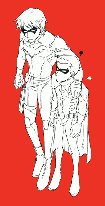 dick grayson+nightwing+robin (dc)+tim drake