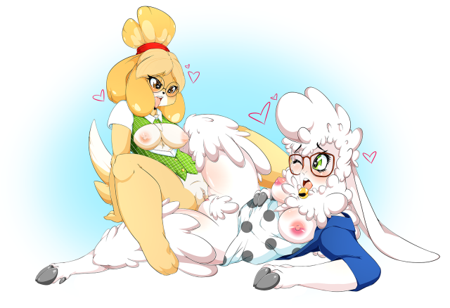 dawn bellwether+isabelle (animal crossing)