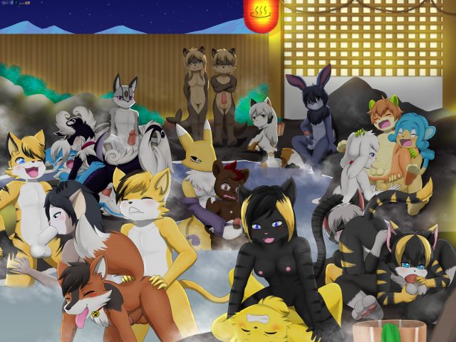 jenny (ajdurai)+original character+renamon+scotty kat+selene blackcat+simipour