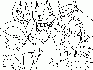 blaziken+gardevoir+lucario+seviper+zangoose