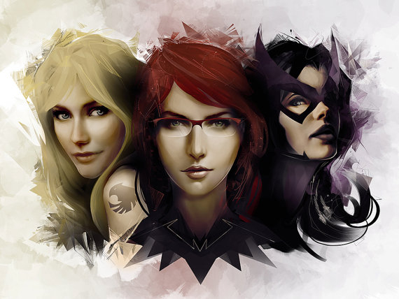 barbara gordon+black canary+helena bertinelli+huntress+oracle