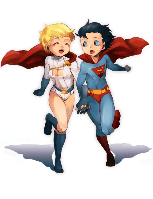 power girl+superman