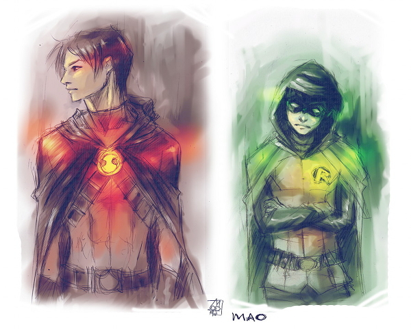 damian wayne+red robin+robin (dc)+tim drake