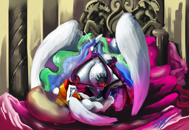 original character+princess celestia (mlp)