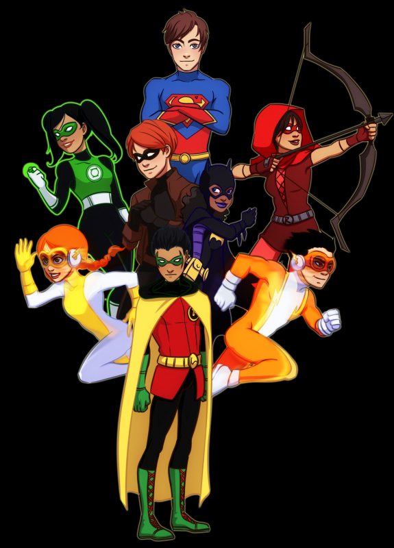 abuse (dc)+batgirl+chris kent+colin wilkes+damian wayne+impulse+irey west+jai west+lian harper+milagro reyes+nell little+red arrow+robin (dc)