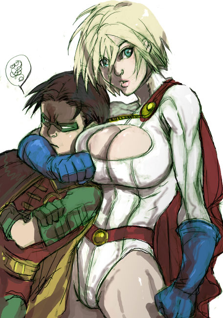 power girl+robin (dc)+tim drake