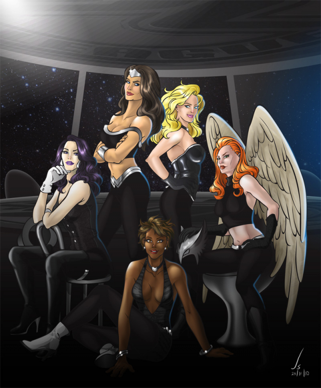 black canary+hawkgirl+mari jiwe mccabe+vixen (dc)+wonder woman+zatanna zatara