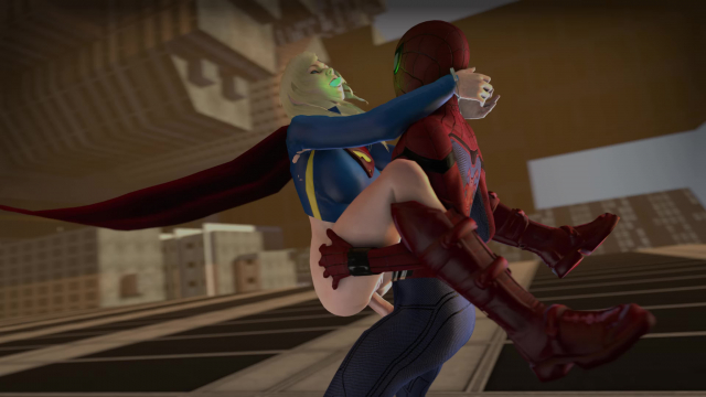 kara zor-el+pes- parker+spideg-man+supergir-