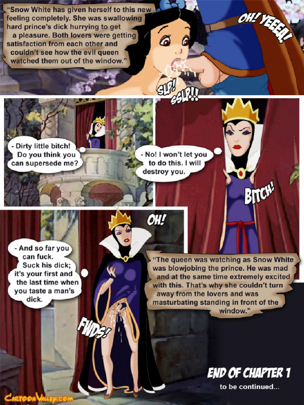 snow white+the evil queen+the prince (disney)