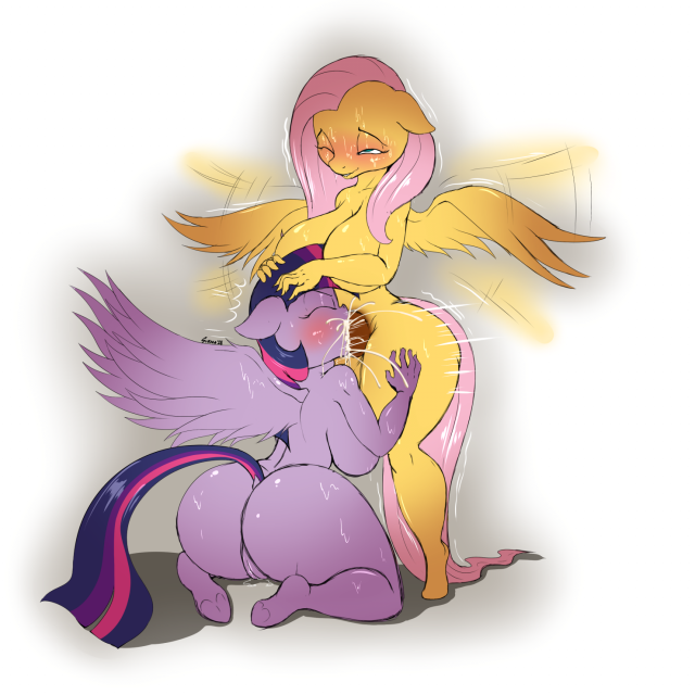 fluttershy (mlp)+twilight sparkle (mlp)