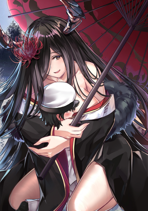 commander (azur lane)+friedrich der grosse (azur lane)+little boy commander (azur lane)