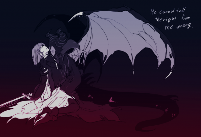 claude frollo+maleficent