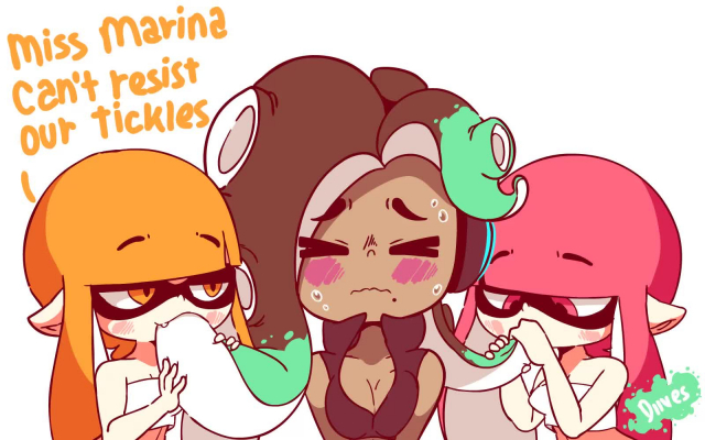 inkling+inkling girl+marina (splatoon)+octoling