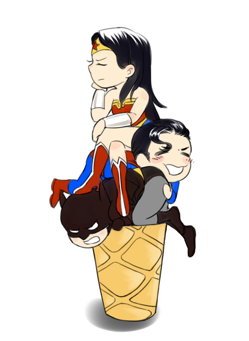 batman+bruce wayne+superman+wonder woman