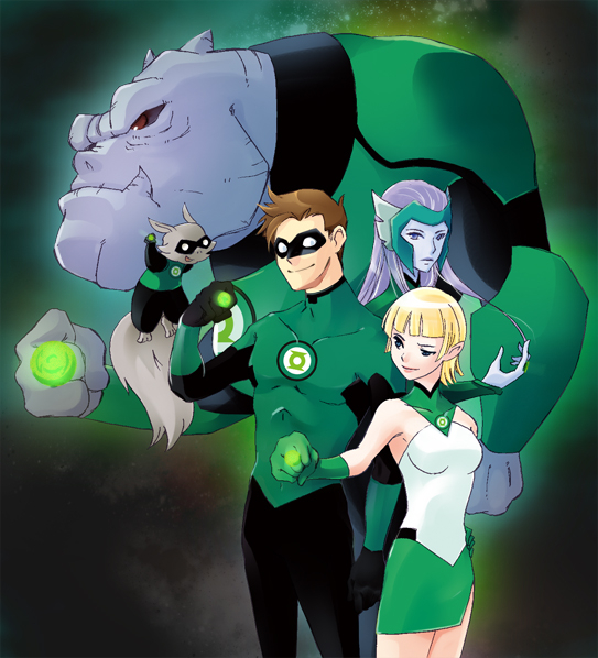 arisia rrab+boodikka+ch'p+hal jordan+kilowog