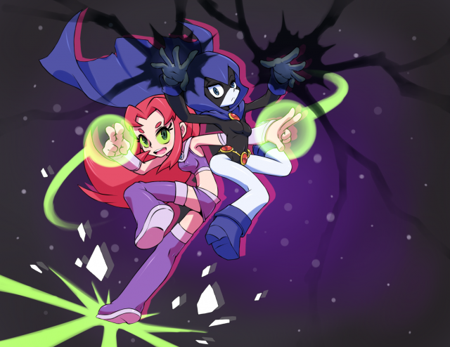 raven (dc)+starfire