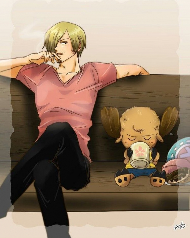 sanji+tony tony chopper