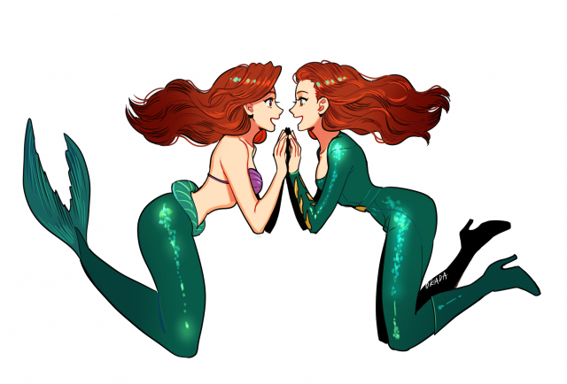 ariel (disney)+mera (dc)