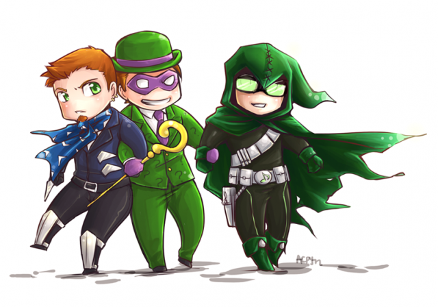 captain boomerang+pied piper+the riddler