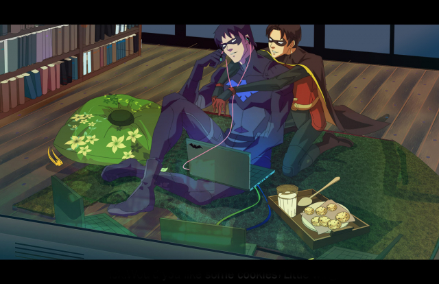 dick grayson+jason todd+nightwing+robin (dc)