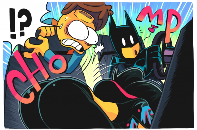 batman+bruce wayne+emmet brickowski+wyldstyle