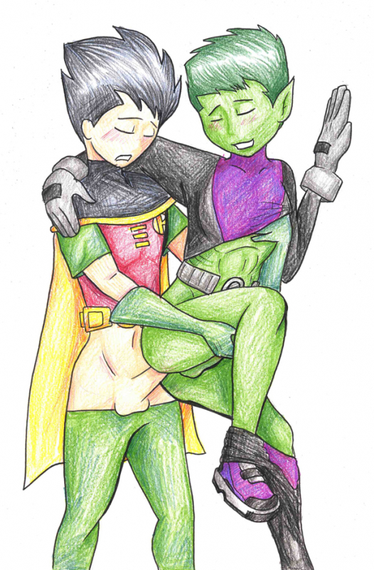 beast boy+dick grayson+robin (dc)