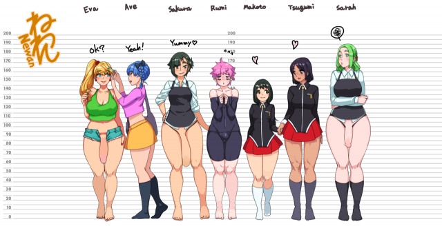 ave (neone-x)+eva (neone-x)+makoto (neone-x)+rumi (neone-x)+sakura (neone-x)+sarah (neone-x)+tsugumi (neone-x)