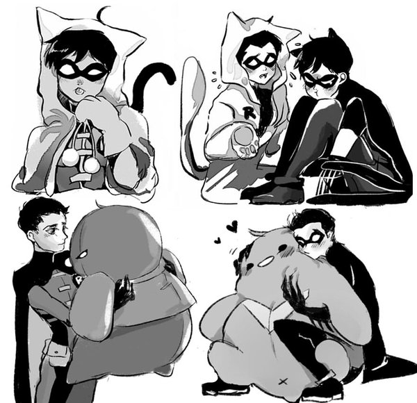 dick grayson+jason todd+robin (dc)+tim drake