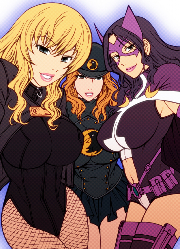 black canary+helena bertinelli+huntress+lady blackhawk+zinda blake