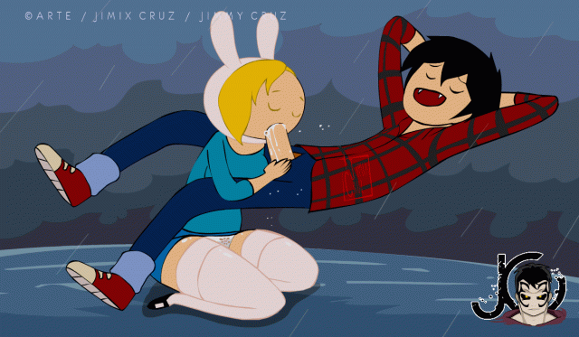 fionna the human girl+marshal lee