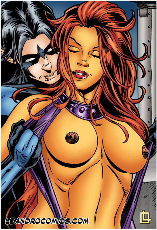 dick grayson+koriand'r+nightwing+starfire