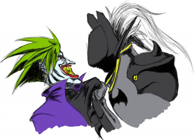 batman+hakumen+ragna the bloodedge+the joker