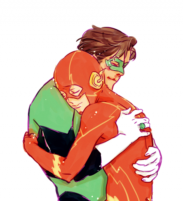 barry allen+hal jordan+the flash