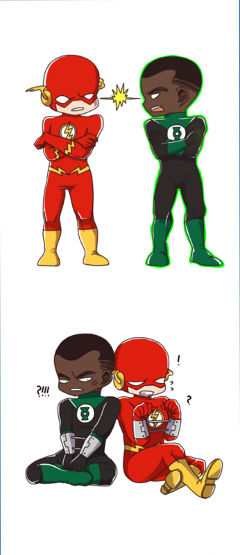 john stewart+the flash+wally west