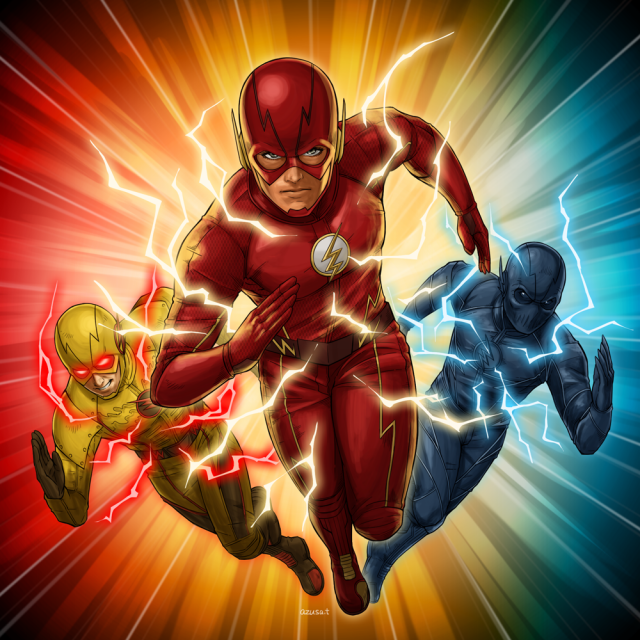 barry allen+professor zoom+reverse flash+the flash